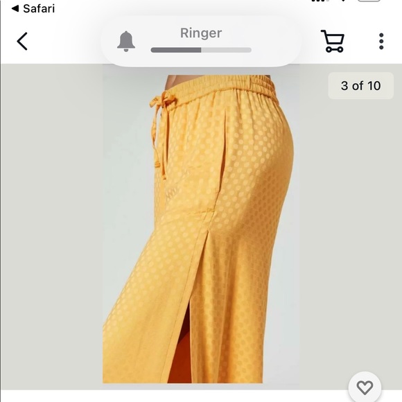 Onia Chloe Silky Dot Wide Leg Pant in Sunflower🌻 - Picture 7 of 9